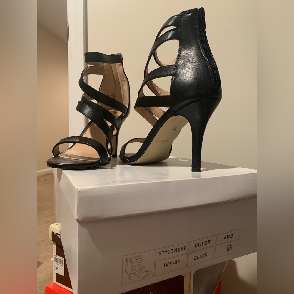 Black Strappy Heels